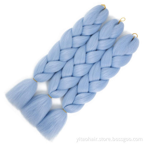 Lowest price Ombre Braiding Hair Light blue ombre red Braiding hair Jumbo Braids Synthetic Hair Extensions